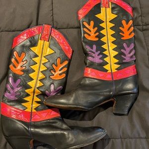 Beverly Feldman Leather Cowboy Boots